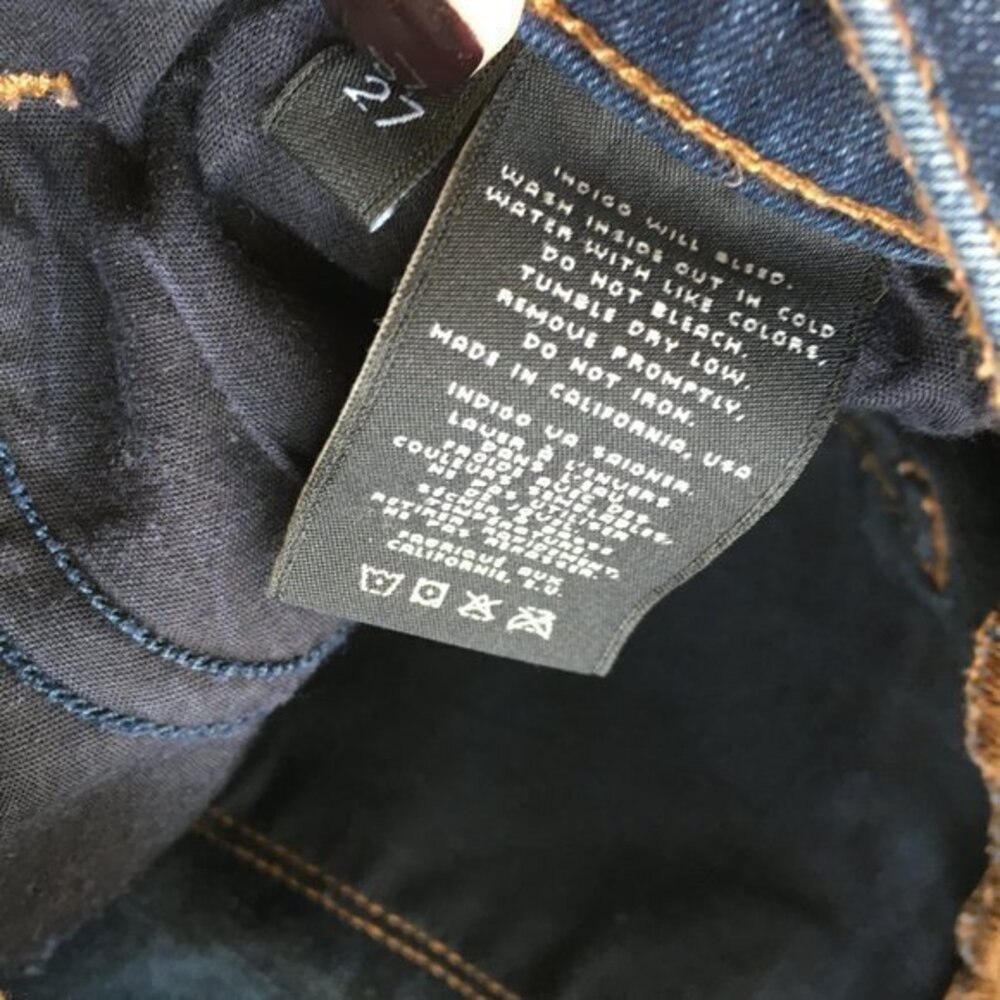 J Brand Mid Rise Rail Skinny Ankle Jeans Atlantis View 4